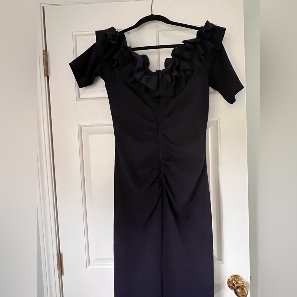 Xscape Strapless Navy Dress- Size 14 - Picture 10 of 13